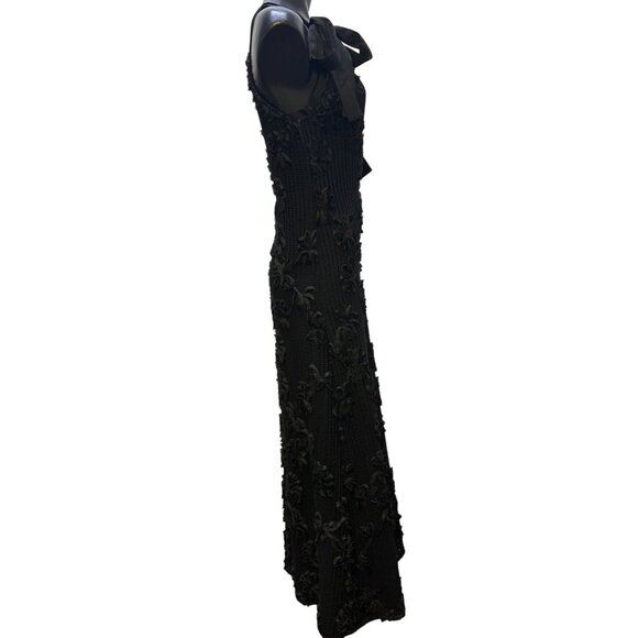 En Saison Ribbon Accent Black Gown L - Picture 3 of 6